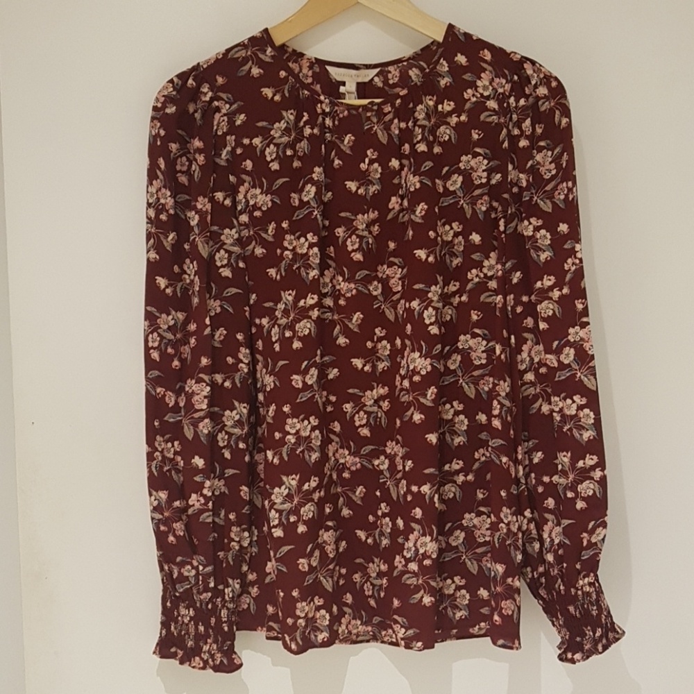 Rebecca Taylor "tilda" silk floral top - Picture 2 of 7